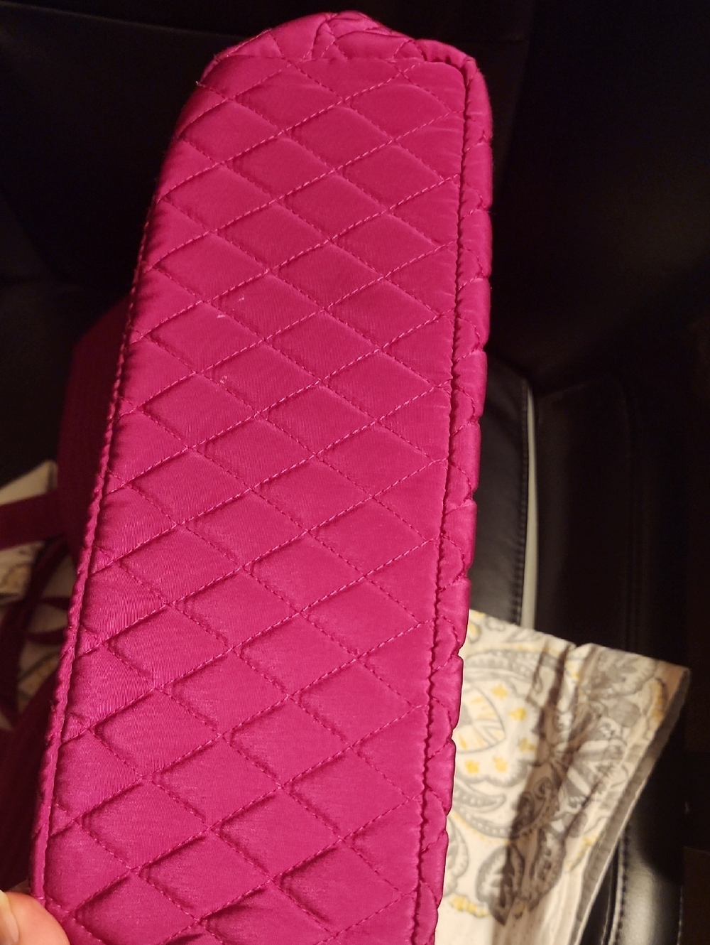 Vera Bradley Quilted Hot Pink Tote Bag - Picture 4 of 4